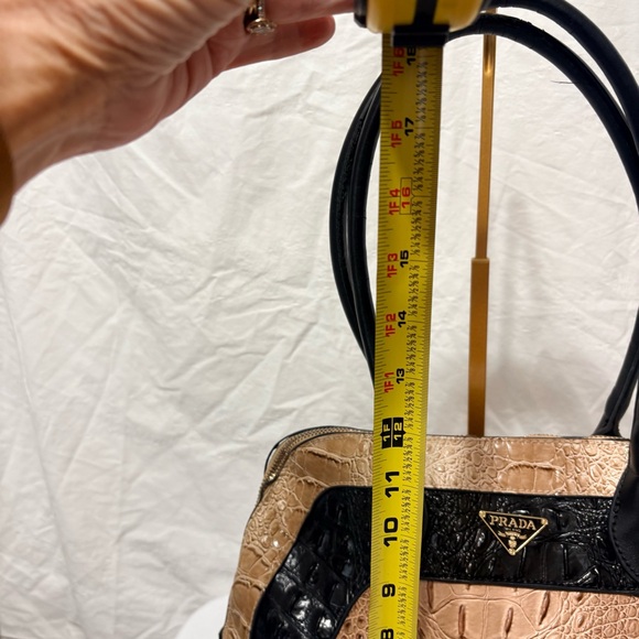 Women's Croc-Embossed Shoulder Bag - Black, Tan, Brown - Picture 10 of 15